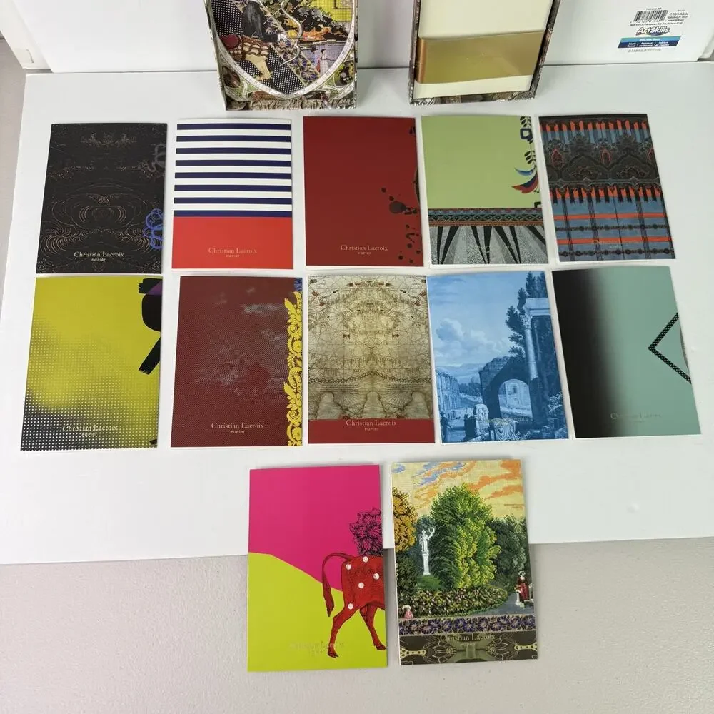 Christian Lacroix Astrologie Designer Note Card Set 12 Zodiac Signs -Never Used